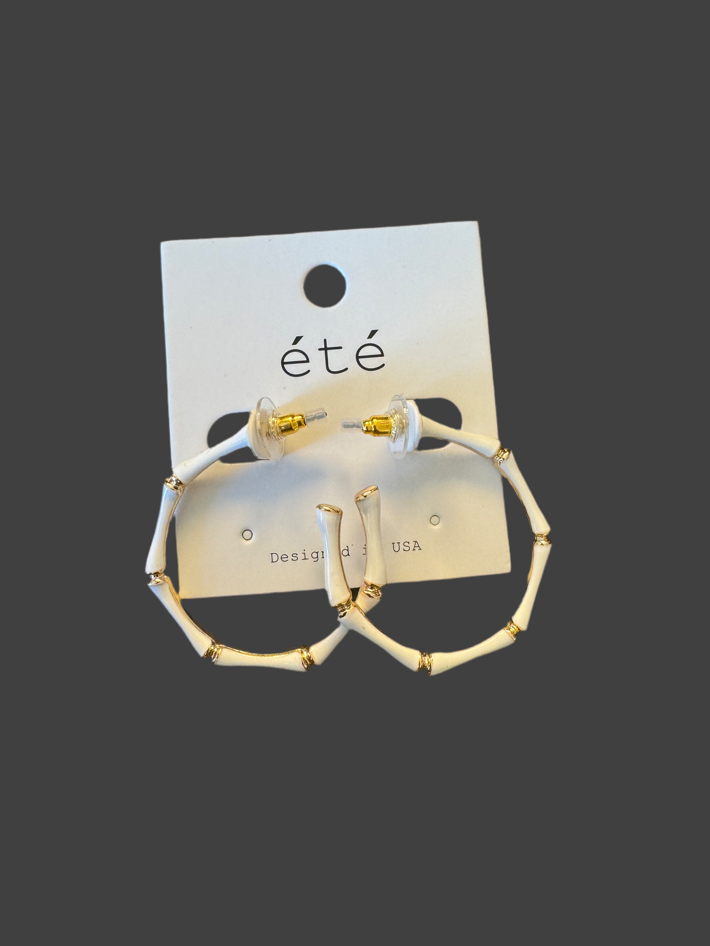 White & Gold Bamboo hoop
