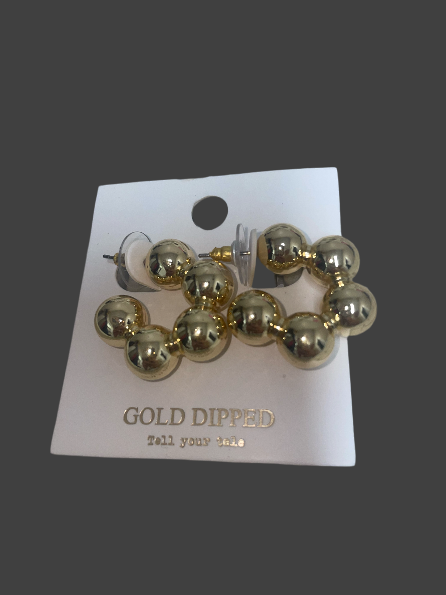 Gold bead hoop