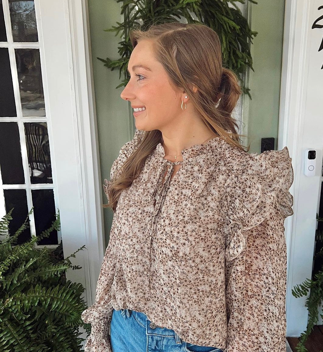 Ruffle Sleeve Top