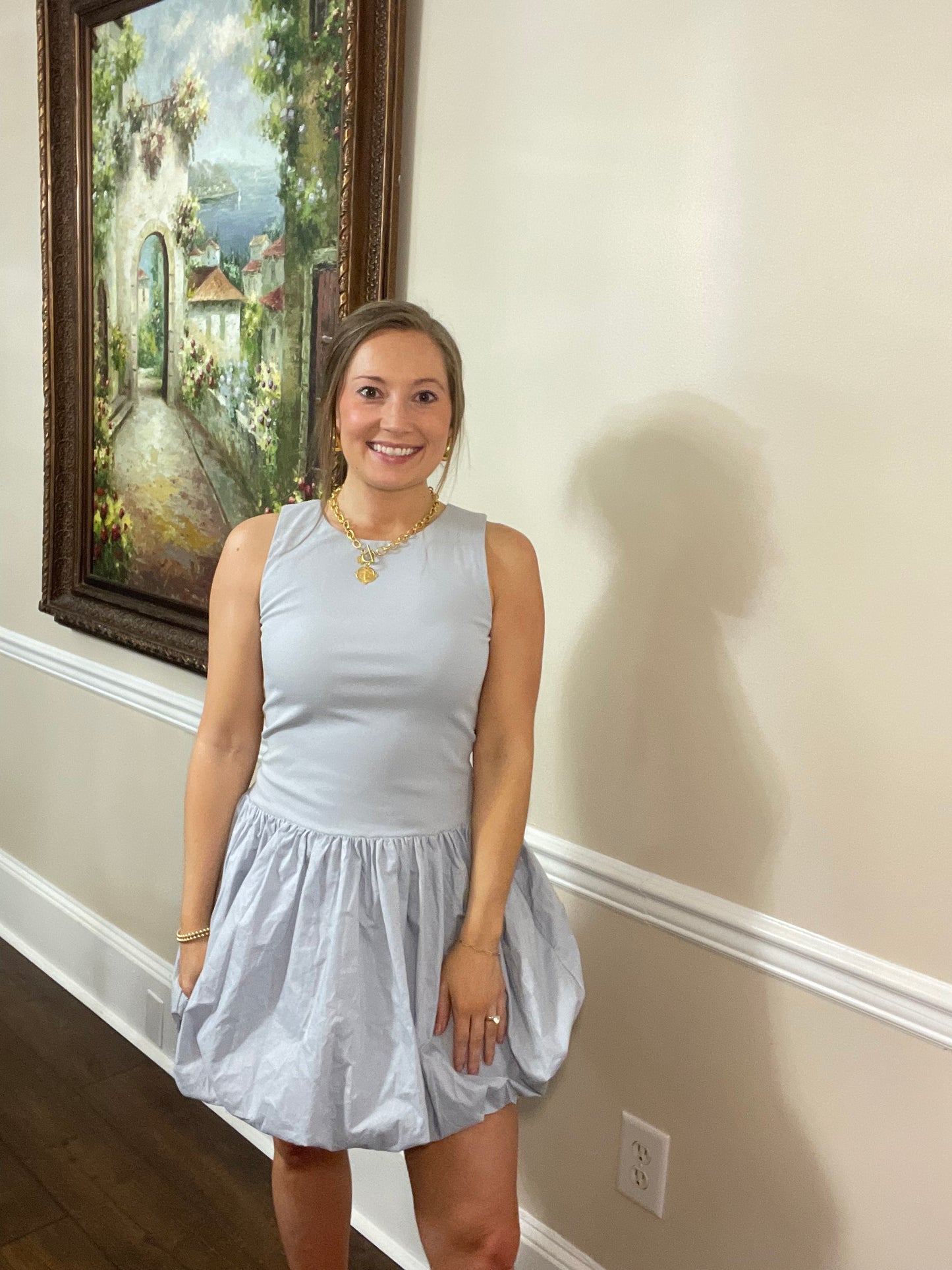 Blue bubble dress