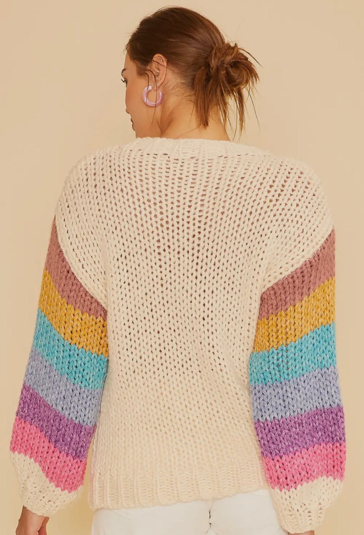 Rainbow sleeve sweater