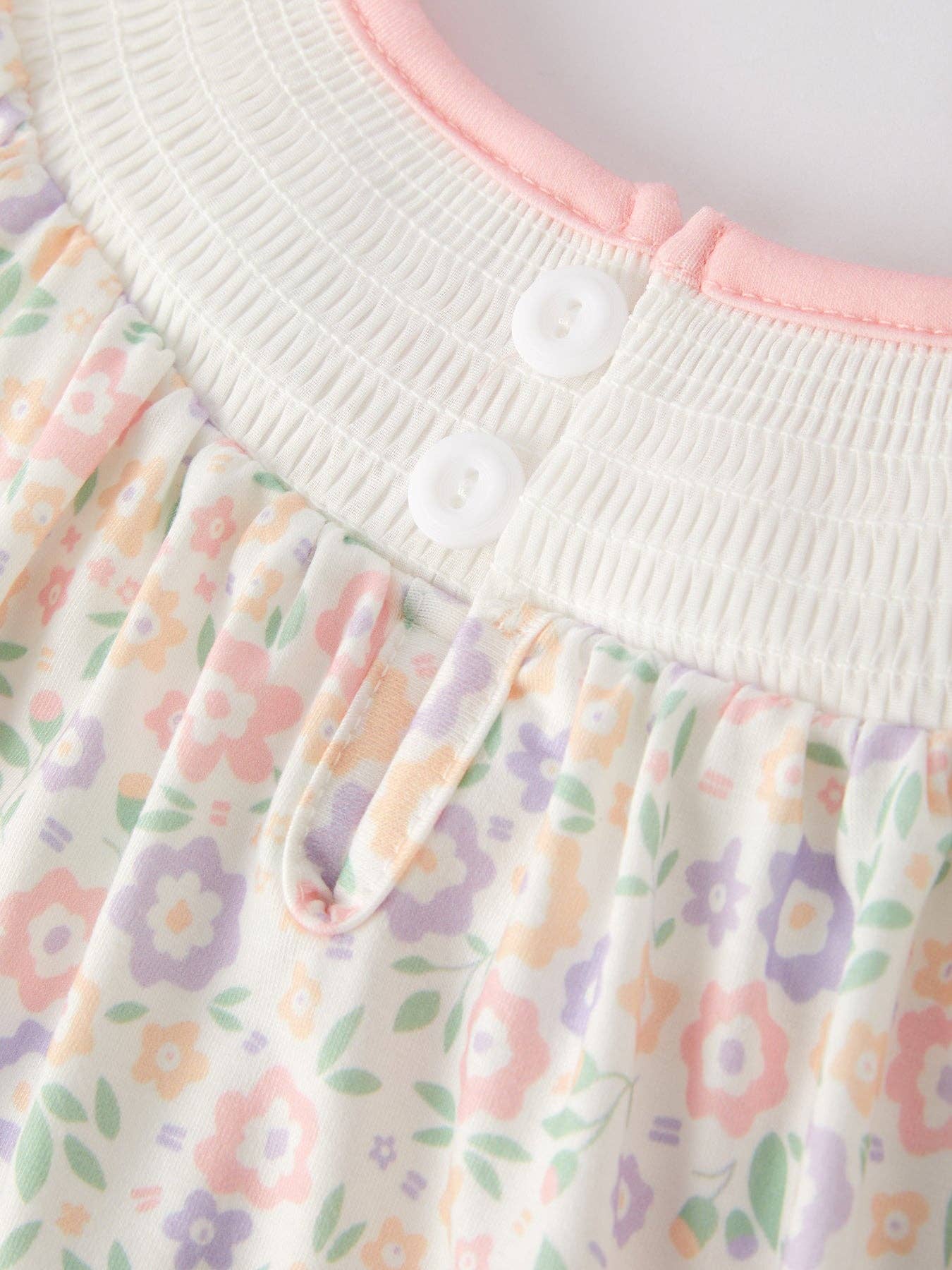 Easter Cross Smocking Embroidery Dress
