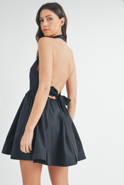 Poplin Halter Dress